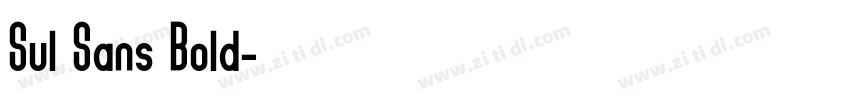 Sul Sans Bold字体转换